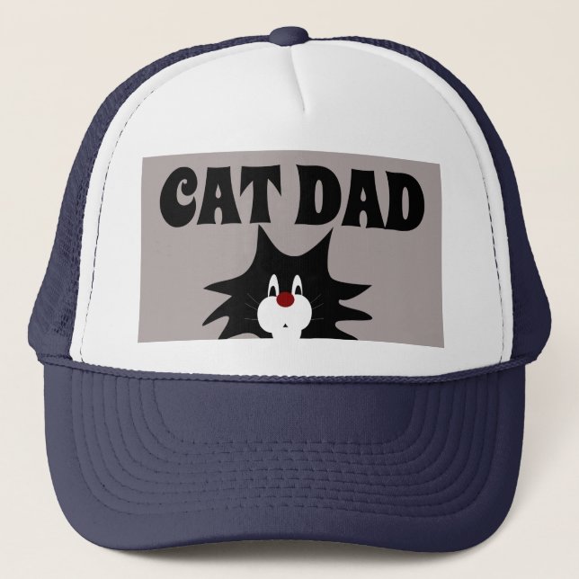 CAT DAD BALL CAPS TUXEDO CAT GORRAS (Anverso)