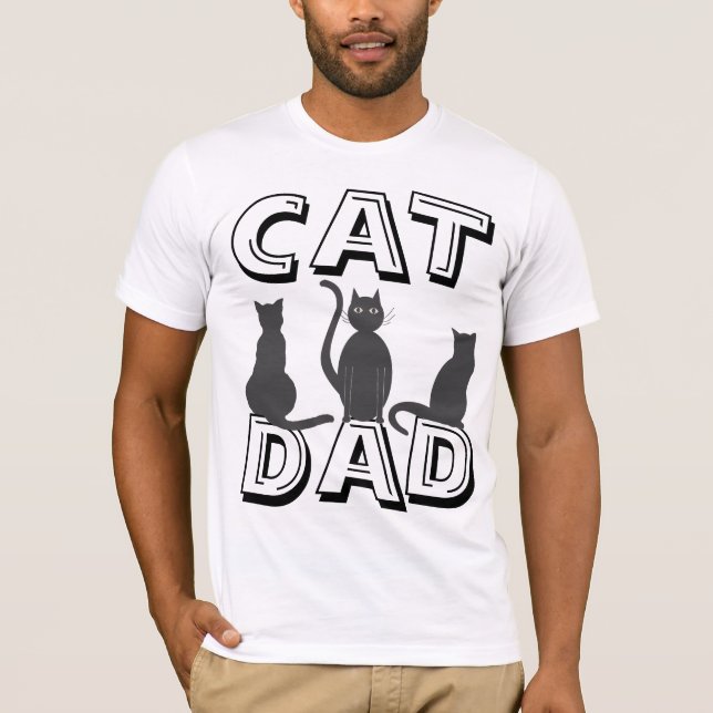CAT DAD, Camisetas De Gato De Los Hombres (Anverso)