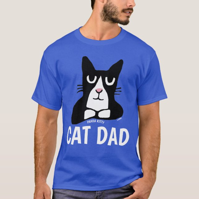 CAT DAD, camisetas de Panda Kitty, Tuxedo (Anverso)