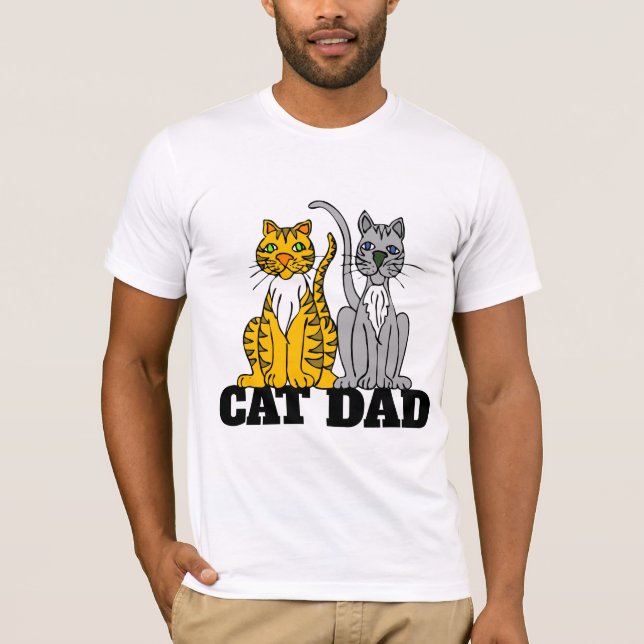CAT DAD, camisetas para hombres (Anverso)