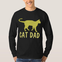 CAT DAD camisetas para hombres negros