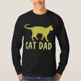 CAT DAD camisetas para hombres negros