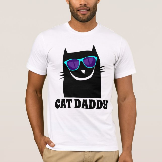 CAT DAD DADDY Camisetas divertidas (Anverso)