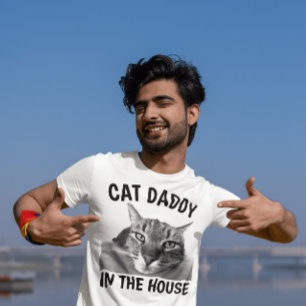 CAT DAD DADDY IN THE HOUSE Camisetas graciosas