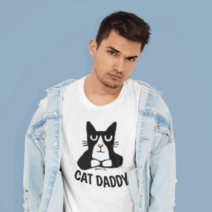 CAT DADDY, CAT DAD TUXEDO Panda Kitty Camisetas