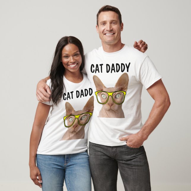 CAT DADDY DAD SPHYNX camisetas graciosas (Unisexo)