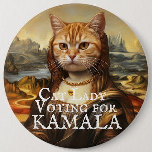 Cat de Mona Lisa para botón Kamala