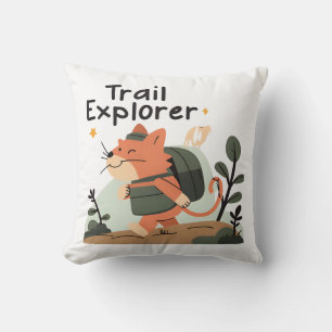 Cat del Explorador de pistas - Cojín decorativo de