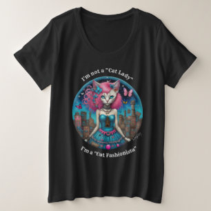 Cat Fashionista (camisa oscura) Plus S