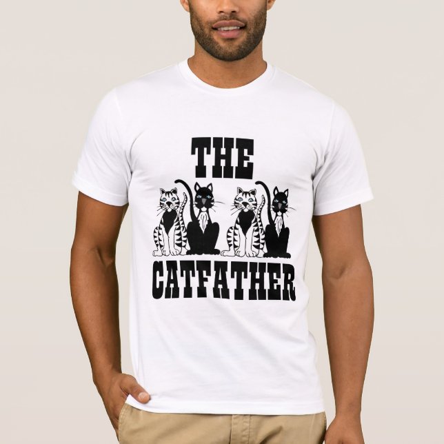 CAT FATHER DAD camisetas graciosas (Anverso)