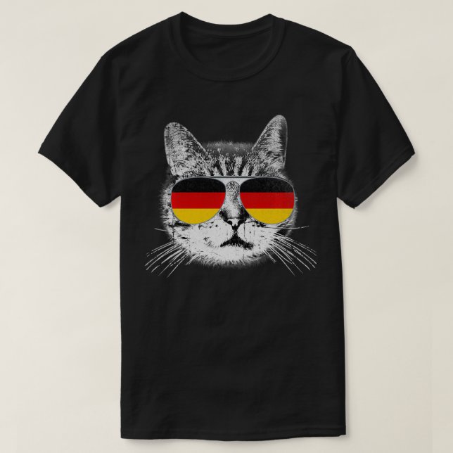 Cat  Germany German Flag Country Retro Funny Top  (Diseño del anverso)