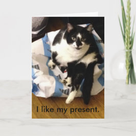 Cat Gracias por mis tarjetas de regalo de Navidad