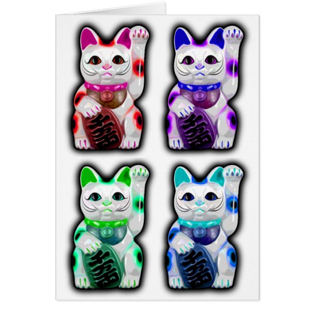 CAT JAPONÉS del dinero de Maneki Neko (Frente)