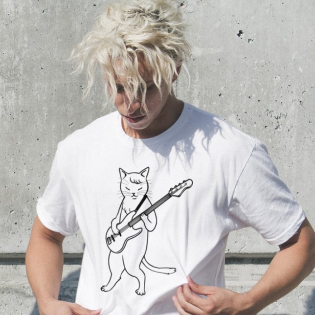 CAT JUGANDO CAMISETAS DE GUITARRA (Subido por el creador)
