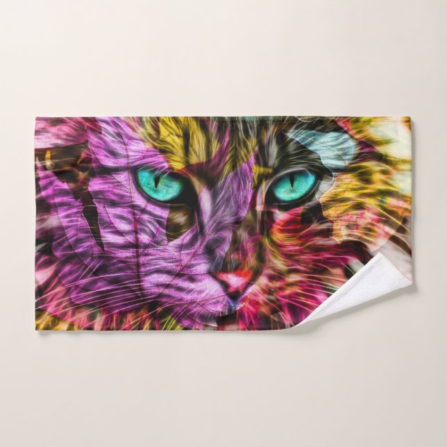 Cat Kitten Artsy (Toalla de mano)