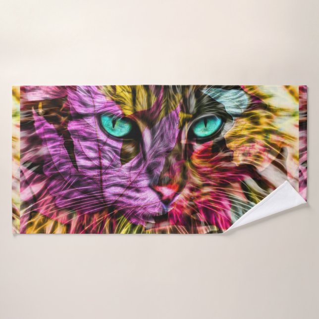Cat Kitten Artsy (Toalla de baño)