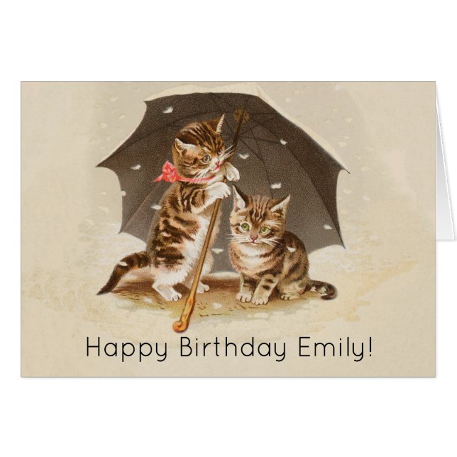 Cat Kitten kitty bonito vintage antiguo lindo (Anverso (Horizontal))