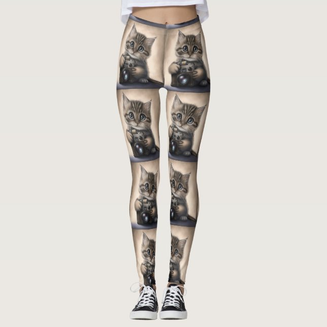 CAT KITTEN PAPARAZZI piernas para pantalones de yo (Anverso)