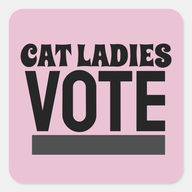 CAT LADIES VOTE PEGATINAS DECALES (Anverso)