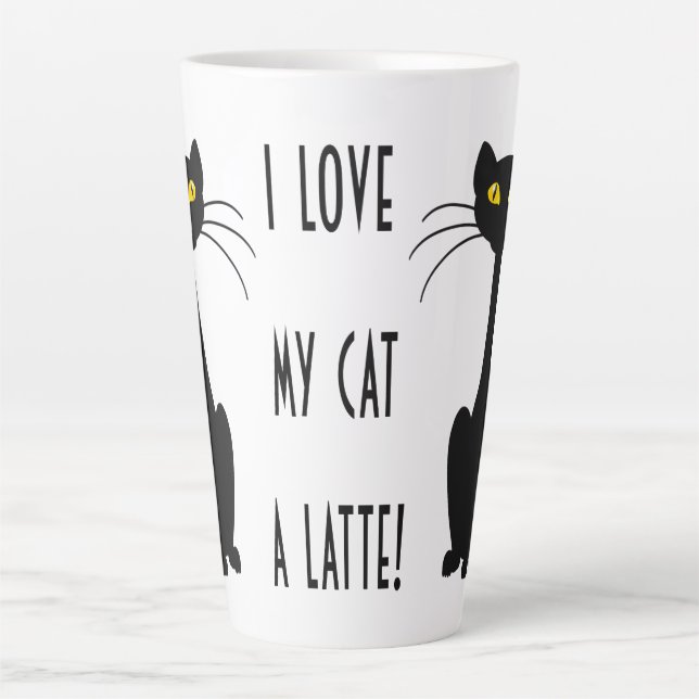 Cat Latte - 17 oz. Taza (Anverso)