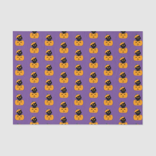 Cat-lloween Papel de seda (Anverso)
