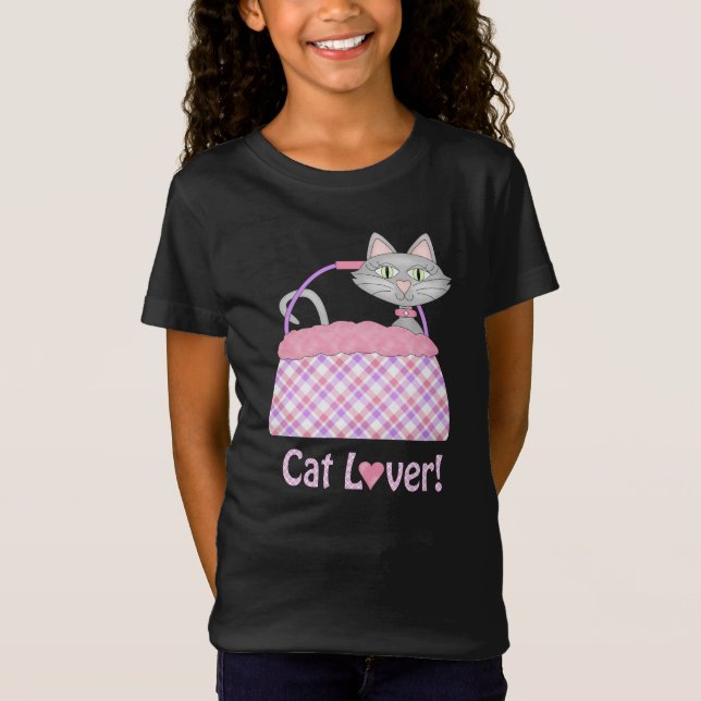Cat Lover Bella Jersey T-Shirt (Anverso)