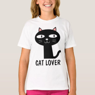 CAT LOVER Camisetas para niños, Chicas