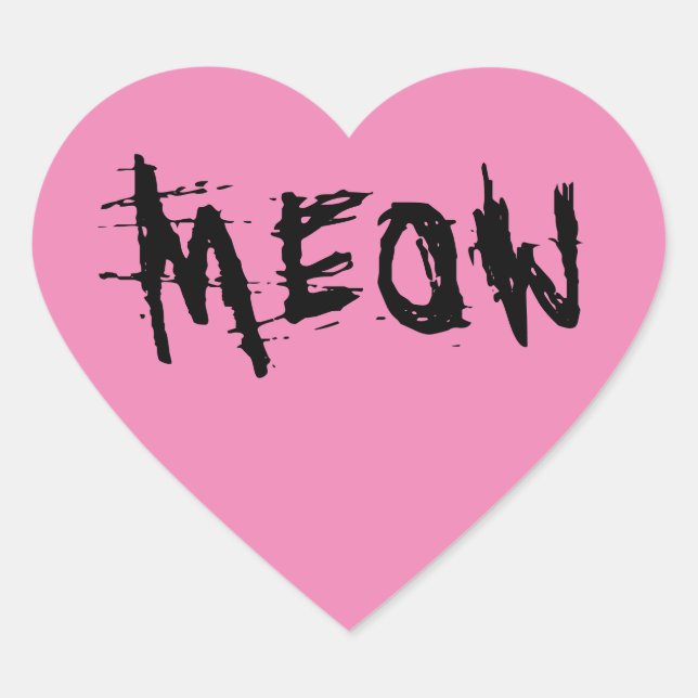 Cat Lover, pegatinas PINK MEOW (Anverso)