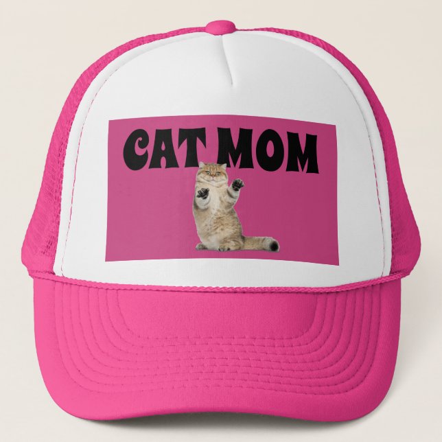 CAT MOM BALL CAPS CAT PINK GORRAS (Anverso)