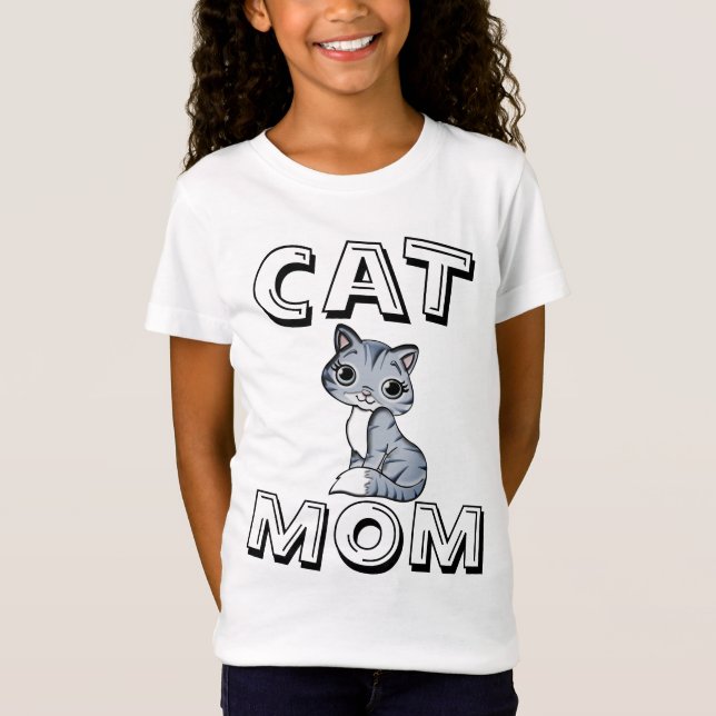 CAT MOM, camisetas Chicas (Anverso)