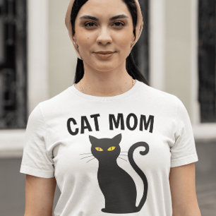 CAT MOM camisetas de gato negro