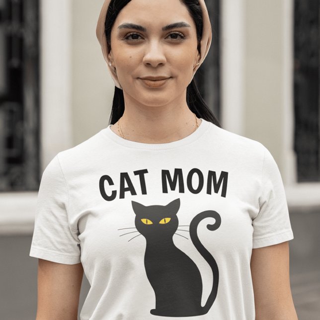 CAT MOM camisetas de gato negro (Subido por el creador)