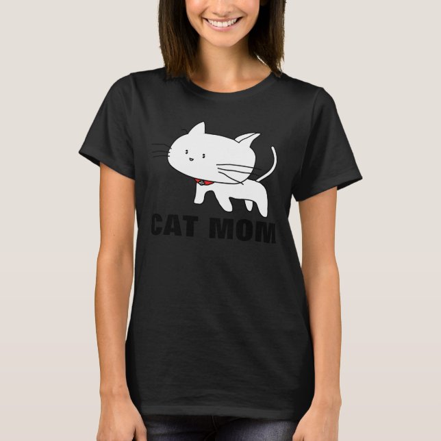 CAT MOM, camisetas graciosas y lindas para gato Ki (Anverso)
