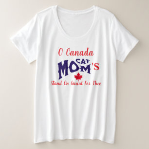 CAT MOM Canadian Blue/ Red Typography Personalize