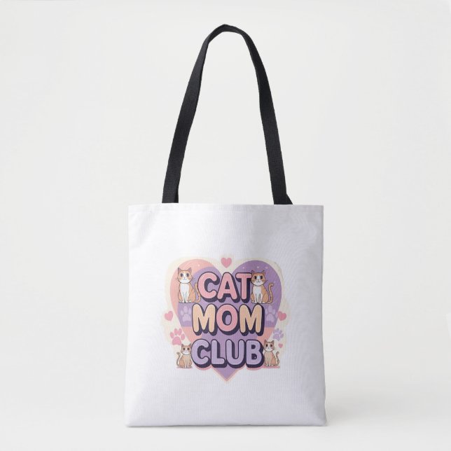 Cat Mom Club - Bolsa De Tote De Houlder De Moda (Anverso)