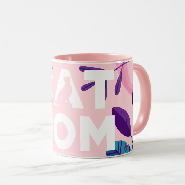 CAT MOM, Floral rosa y tazas de hojas (Anverso derecho)