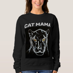 CAT MOM MAMA CAMISETAS EN PANTALLA NEGRA