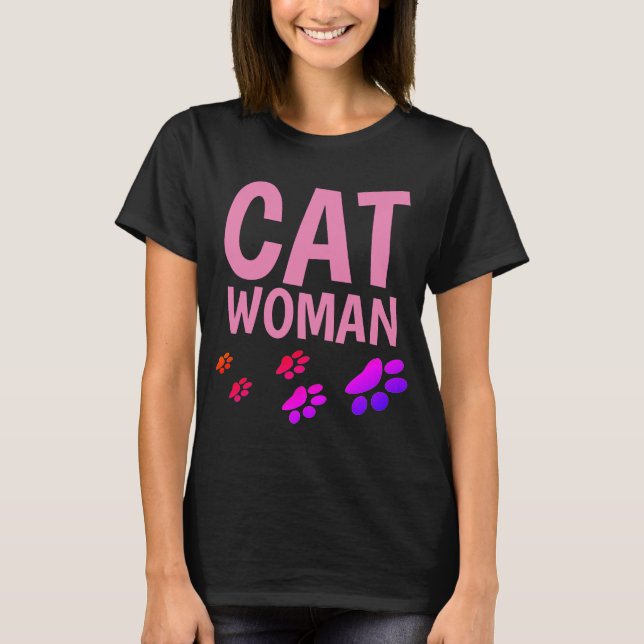 CAT MUJER Camisetas y camisetas para damas diverti (Anverso)