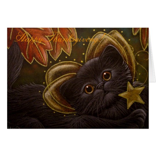 CAT NEGRO de la HADA - tarjeta de la ACCIÓN DE