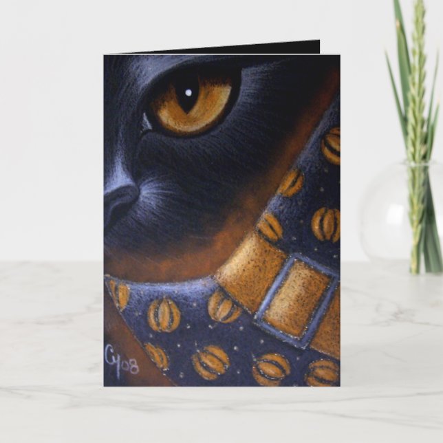 CAT NEGRO - Tarjeta GORRA DE TOSCABOS (Anverso)