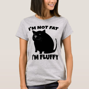 CAT NO CAMISETAS DE GRASA FLUFFY