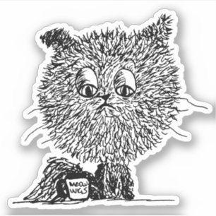 Cat odia a Meow-nings Pegatina