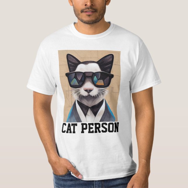 CAT PERSON Camisetas divertidas (Anverso)