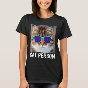 CAT PERSON, Gato gracioso con camisetas con gafas 