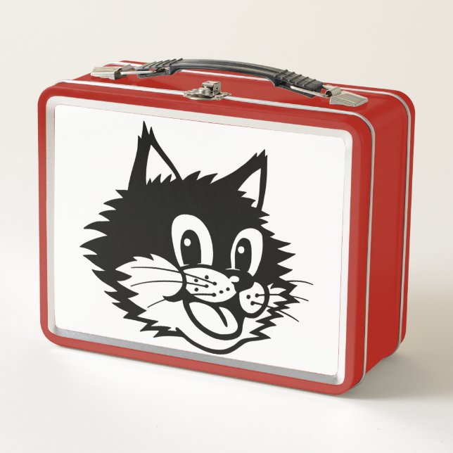 CAT PERSONALIZADO RETRO LUNCHBOX METALIZADO (Anverso)