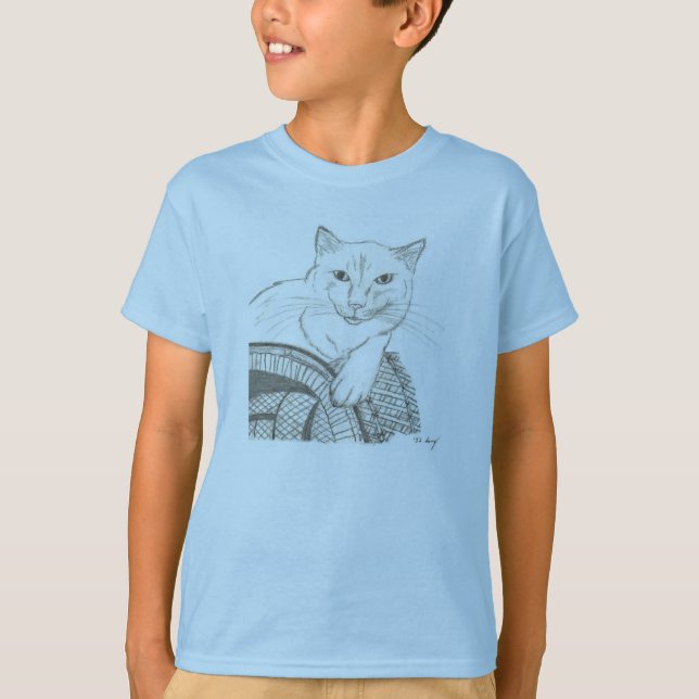 Cat Ragdoll Retrato Niños Camiseta Básica (Anverso)