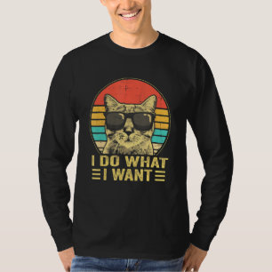 Cat Retro 80s 90s Camiseta Graciosa Gato Yo hago l