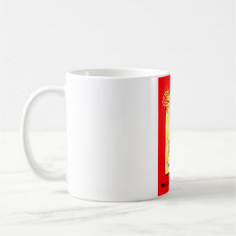 "CAT ROJO Y TULIPANES PÚRPURAS" 11 onzas. TAZA DE