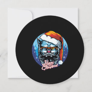Cat Santa Claus desea Feliz Navidad
