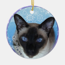 CAT SIAMÉS - Ornamento LLAMATIVO del navidad de